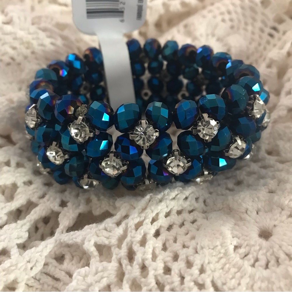 NEW ! Crystal Bracelet - Blue/white